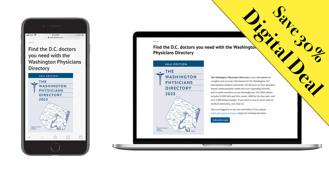 The Washington Physicians Directory subscription (Digital Only)