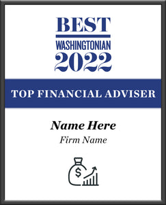 Top Financial Adviser Plaque