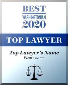 Washingtonian Top Lawyer Crystal Glass Plaque